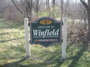 Winfield IL Welcome Sign